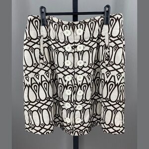 NEW Anthropologie Taikonhu Skirt Womens 4 brown geometric woven boho vintage y2k